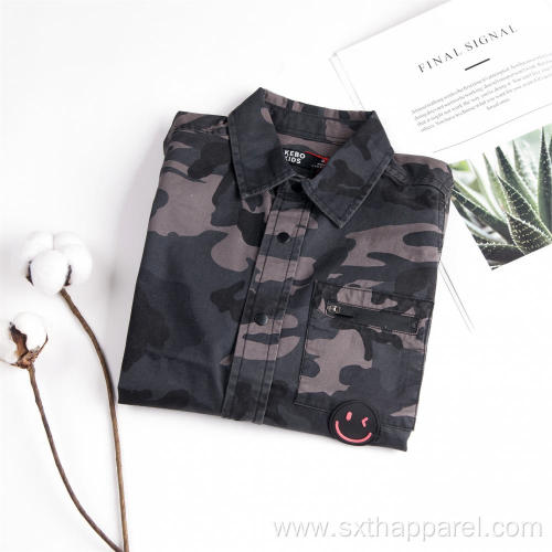 Fashion Camouflage Long Sleeve Shirt Men's Jacket